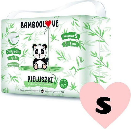 Bamboolove Πάνες με Αυτοκόλλητο για 3-8kg 25τμχ
