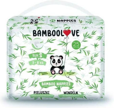 Bamboolove Πάνες με Αυτοκόλλητο για 3-8kg 25τμχ