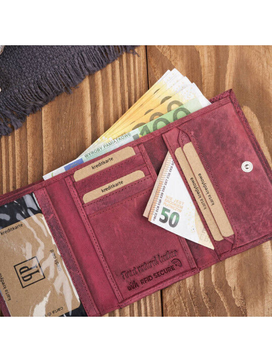 Малък Дамско Портмоне Класически с RFID Розов