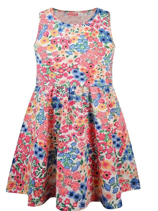 Energiers Kids Dress Floral Sleeveless Pink