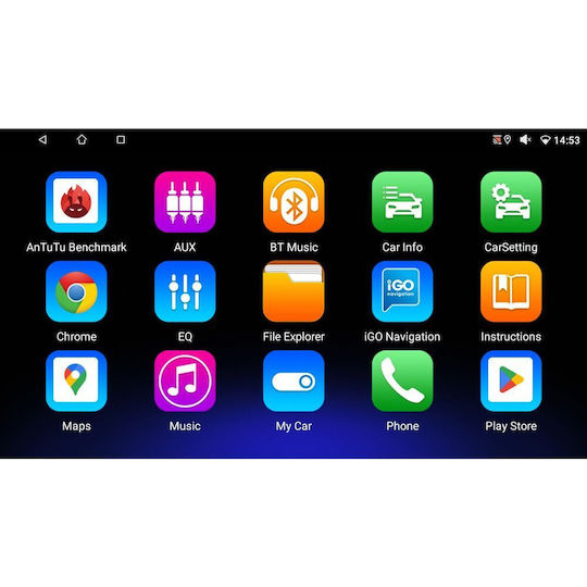 Digital IQ Автомобилна Аудио Система 2DIN (Блутут/USB/AUX/WiFi/GPS/Apple-Carplay/Android-Auto) с Тъчскрийн 9"