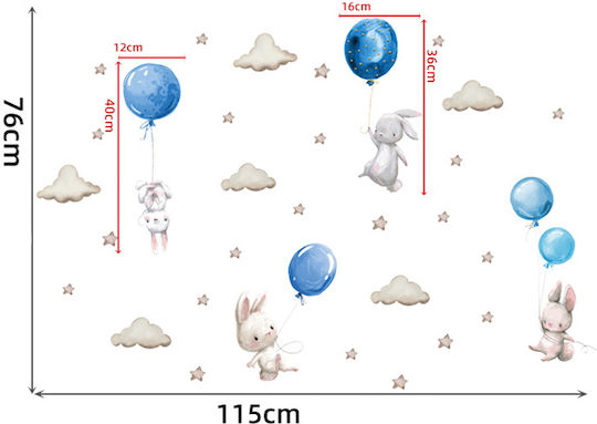 Sipo Kinder Wandsticker Wand 76x115cm