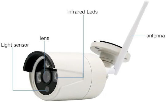 Andowl 220-00-05 IP Κάμερα Παρακολούθησης Wi-Fi 4K Αδιάβροχη με Ηχείο