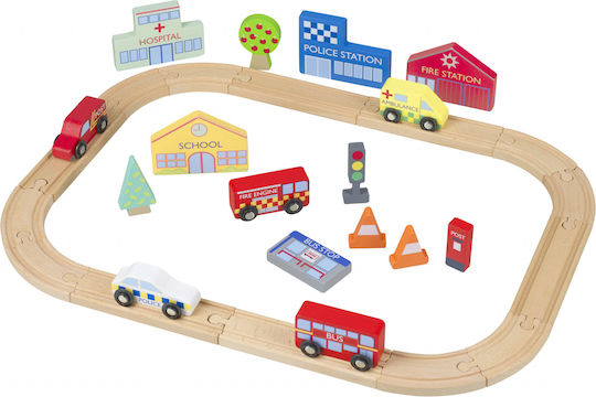 Orange Tree Toys Circuit With Utility Vehicles Πίστα για 3+ Ετών