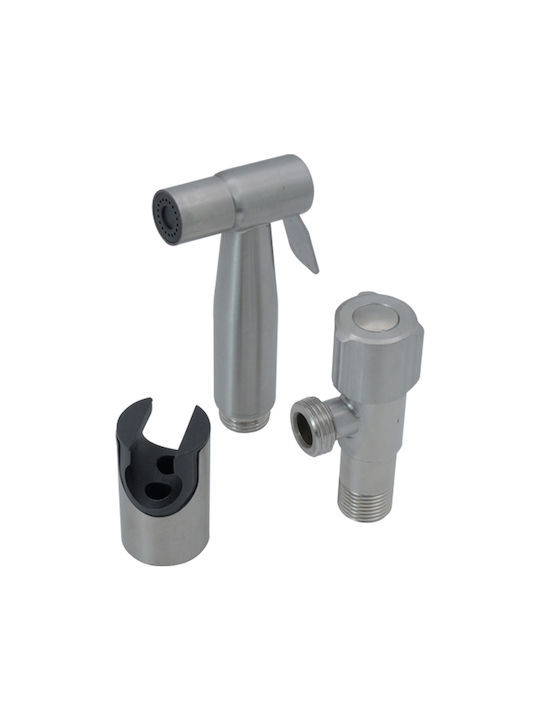 Uncle George Wall Mounted Bidet Set Silver