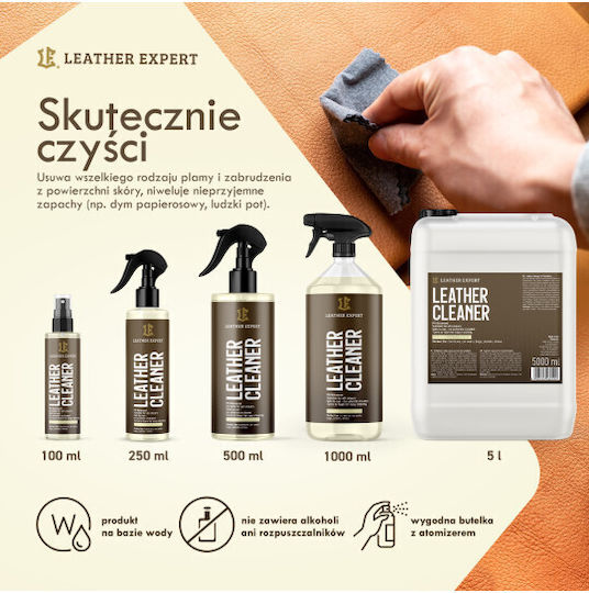 Leather Expert Schaumstoff Reinigung / Schutz für Lederteile 1l