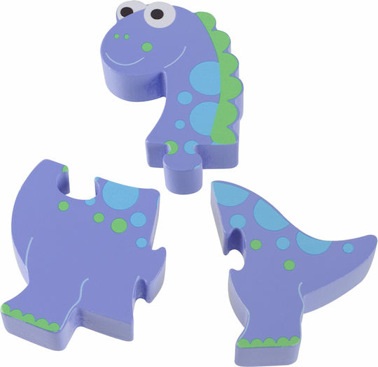 Дървено Детски Пъзел Stegosaurus Мангекю 4бр Orange Tree Toys