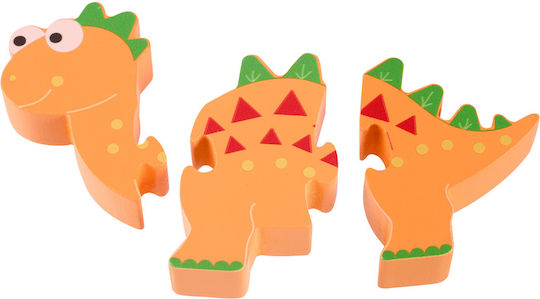 Дървено Детски Пъзел Stegosaurus Мангекю 4бр Orange Tree Toys