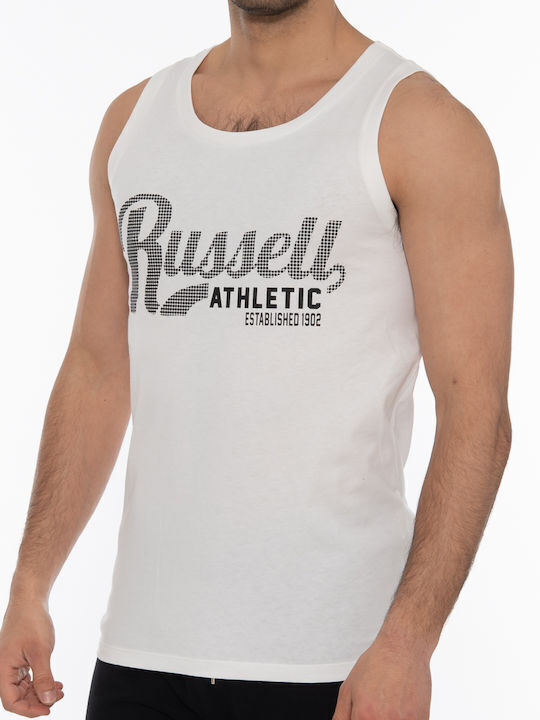 Russell Athletic Ανδρικό T-shirt Κοντομάνικο Ασπρο