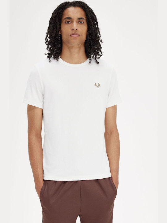 Fred Perry Men's Short Sleeve T-shirt Snow White