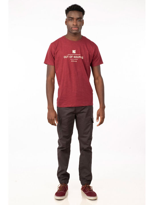 Rebase Herren T-Shirt Kurzarm BORDO