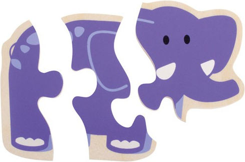 Παιδικό Puzzle Happy Animals για 1+ Ετών 2pcs Beleduc
