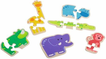 Παιδικό Puzzle Happy Animals για 1+ Ετών 2pcs Beleduc