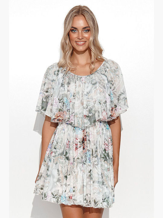 Makadamia Sommer Mini Kleid mit Rüschen