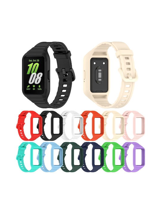 Eingebautes Armband Silikon Weiß (Galaxy Fit3)