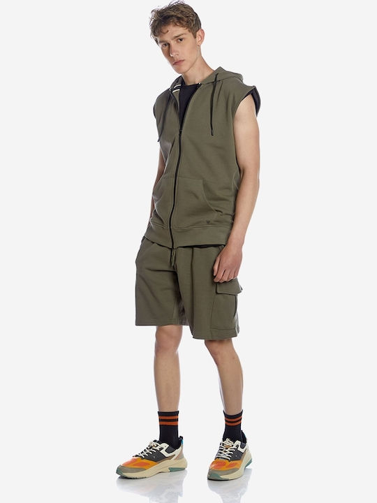 Bermudă Sportivă de Bărbați Olive