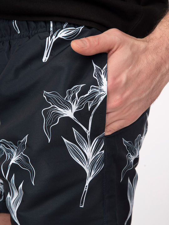 Men's Swimwear Shorts Black with Patterns