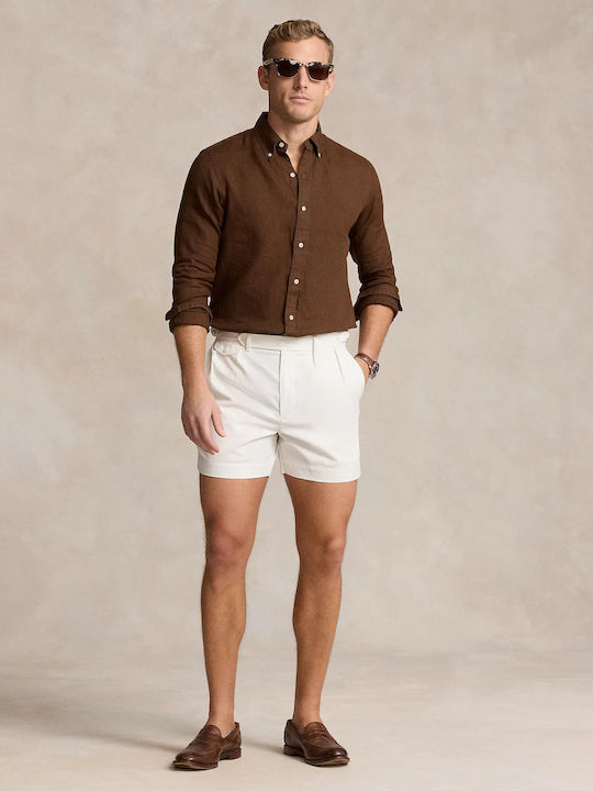 Shirt Long-sleeved Linen Shirt Chocolate Mousse