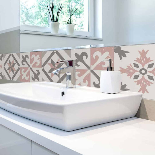 Autocolant Decorativ Placi de faianță Pink 3buc 20x20buc Ango