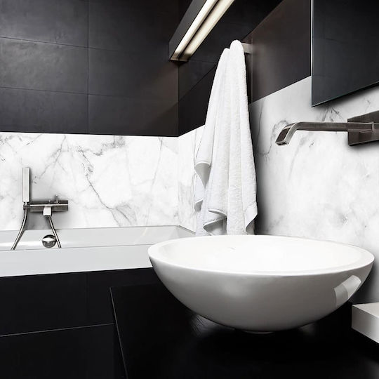 Декоративно Стикер Стена White Marble Граници за кухнята 1бр 195x23.5бр Ango