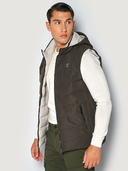 Camaro Ärmellos Herren Jacke Lässig Khaki