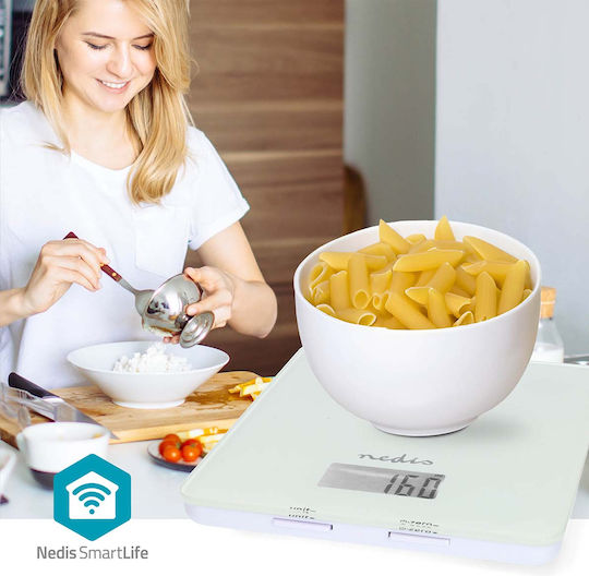 Nedis Ψηφιακή Ζυγαριά Κουζίνας έως 5kg Λευκή