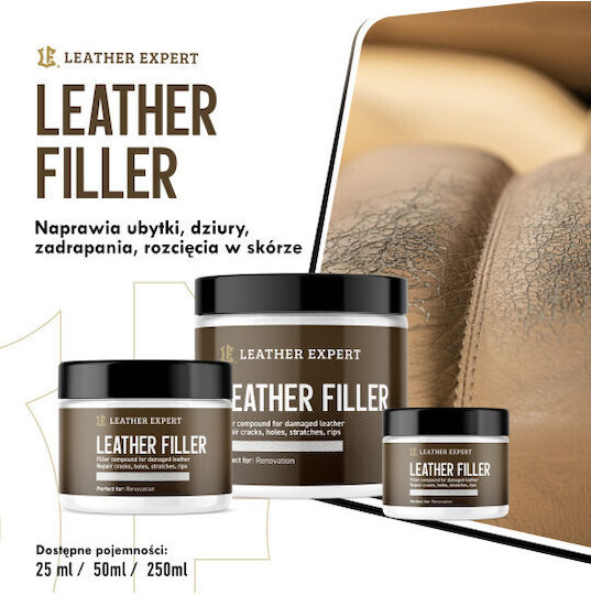 Leather Filler White Leather Putty 25 Ml Leather Expert Le-10-fw25