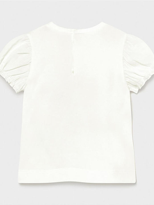 Mayoral Kids Blouse Short Sleeve White