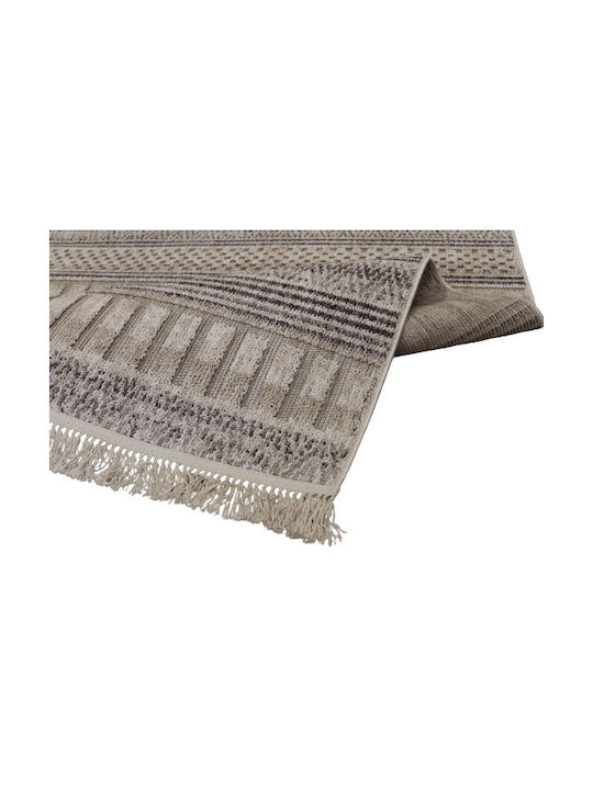 Bella 585 Rug Rectangular with Fringes Grey Cream