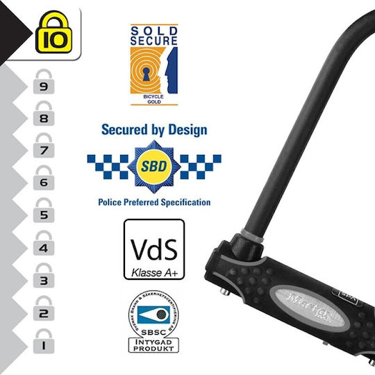 Master Lock Κλειδαριά Ποδηλάτου Πέταλο με Κλειδί Μαύρη