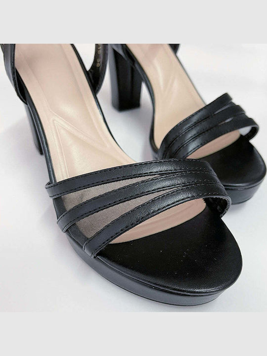 Sandals from Patent Leather Black
