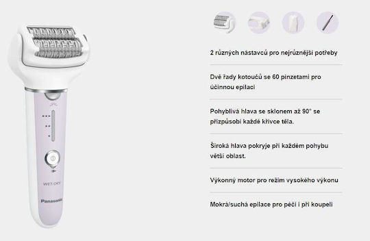 Panasonic Hair Removal Set Epilator for Body ES-EY30A-V503