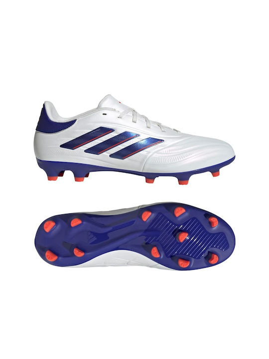 Adidas FG Χαμηλά Ποδοσφαιρικά Παπούτσια με Τάπες Λευκά