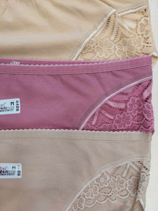 Βαμβακερά Γυναικεία Slip 3Pack Ροζ