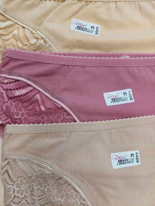 Βαμβακερά Γυναικεία Slip 3Pack Ροζ