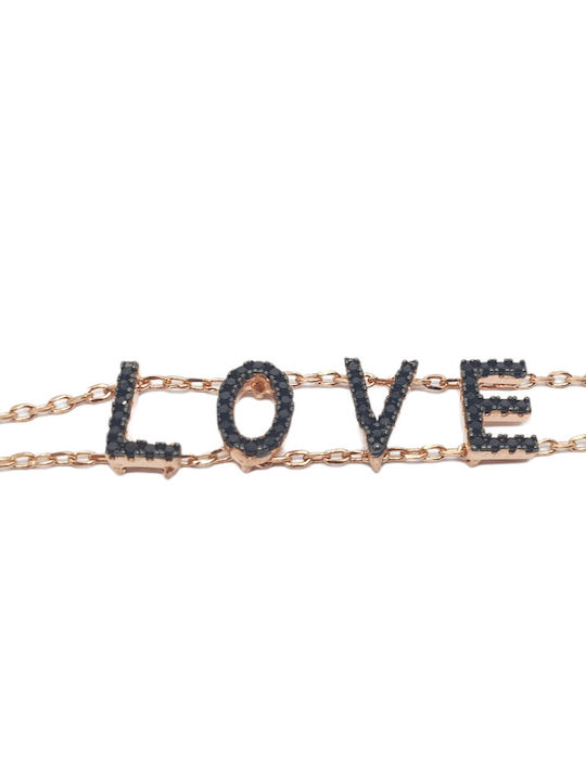 Gold plated silver bracelet LOVE 925º