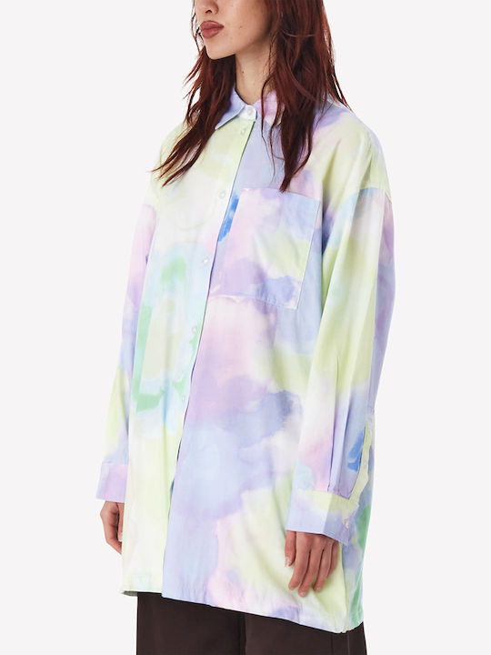 Alyssa Μακρυμάνικο Γυναικείο Πουκάμισο Pastel Multi