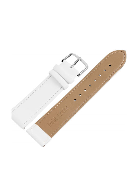 New Era Δερμάτινο Λουράκι Λευκό 22mm