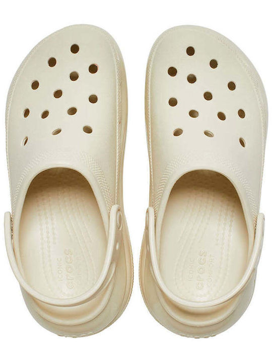 Crocs Classic Mega Crush Clogs Beige