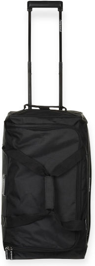 Diplomat Reisetasche 51Es Schwarz mit Rädern Stoff L55xB30xH31cm
