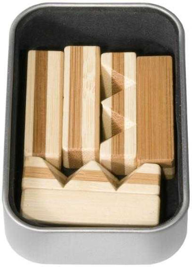 Fridolin Bamboo Knot Metal Iq Logic Puzzle Game Box Γρίφος από Ξύλο για 8+ Ετών 158769