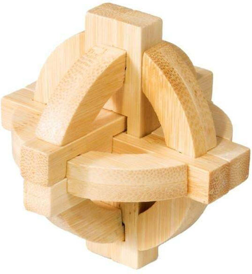 Fridolin Wooden Bamboo Double Disk 3d Iq Puzzle din Lemn