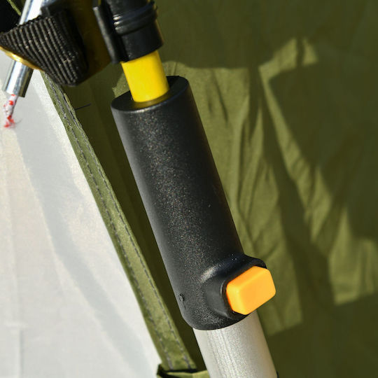 Outsunny Αυτόματη Καλοκαιρινή Σκηνή Camping Πράσινη για 2 Άτομα 240x240x199εκ. με Πόρτα με Φερμουάρ και 3 Παράθυρα