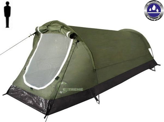 MFH MFH Tent Tunnel 1 Summer Camping Tent Tunnel Mountaineering Khaki for 1 Person Waterproof 1200mm 210x90x90cm