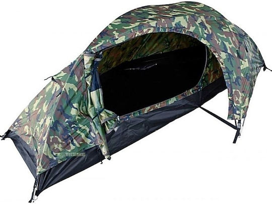 Mil-Tec Sommer Campingzelt Iglu Khaki mit Doppeltuch für 1 Person 240x135x85cm