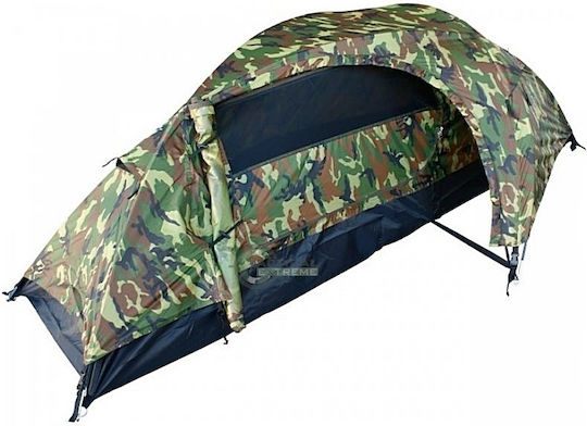 Mil-Tec Sommer Campingzelt Iglu Khaki mit Doppeltuch für 1 Person 240x135x85cm