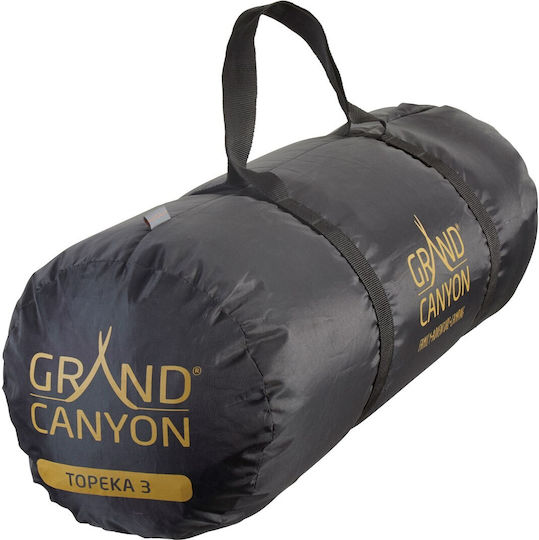 Grand Canyon Σκηνή Camping Igloo Ορειβασίας Πράσινη με Διπλό Πανί 4 Εποχών για 3 Άτομα Αδιάβροχη 3000mm 290x215x125εκ.