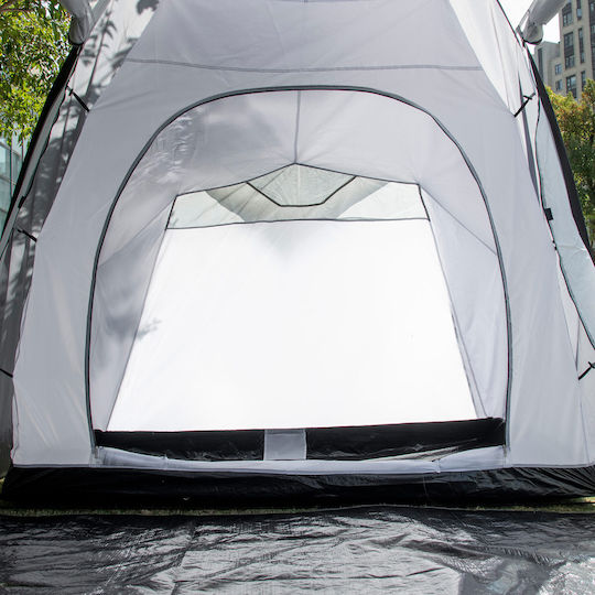 Outsunny Σκηνή Camping Τούνελ Γκρι 3 Εποχών για 6 Άτομα 590x245x193εκ. με Κουβούκλιο