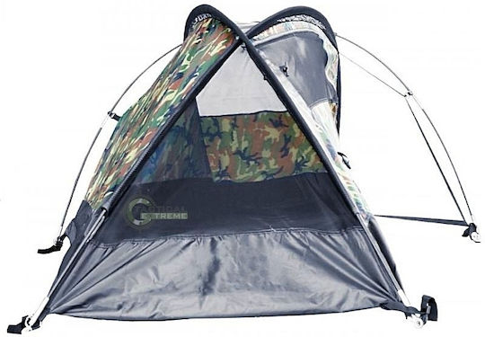 Mil-Tec Sommer Campingzelt Iglu Khaki mit Doppeltuch für 1 Person 240x135x85cm
