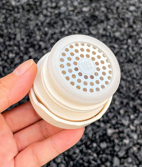 Μπουκάλι Θερμός Ανοξείδωτο / Πλαστικό 650ml White με Καπάκι-Κύπελλο